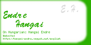 endre hangai business card